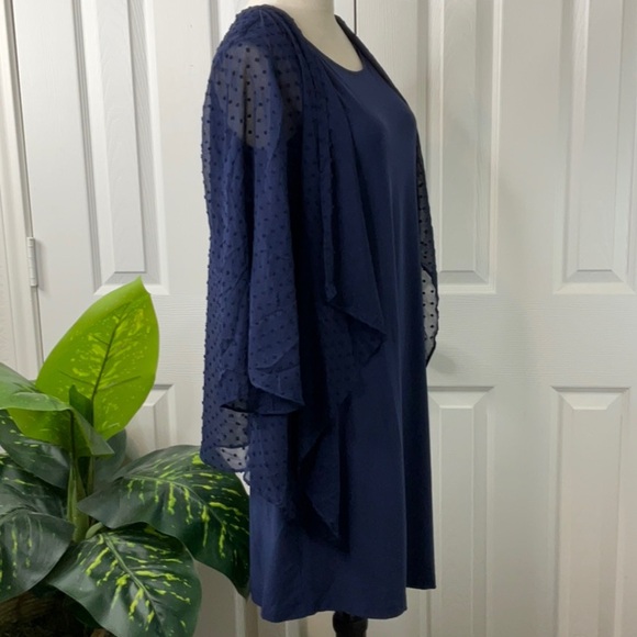 Studio One - Sandra Darren 75827 - Open Front Jacket Sheath Dress  Size S - Picture 10 of 15